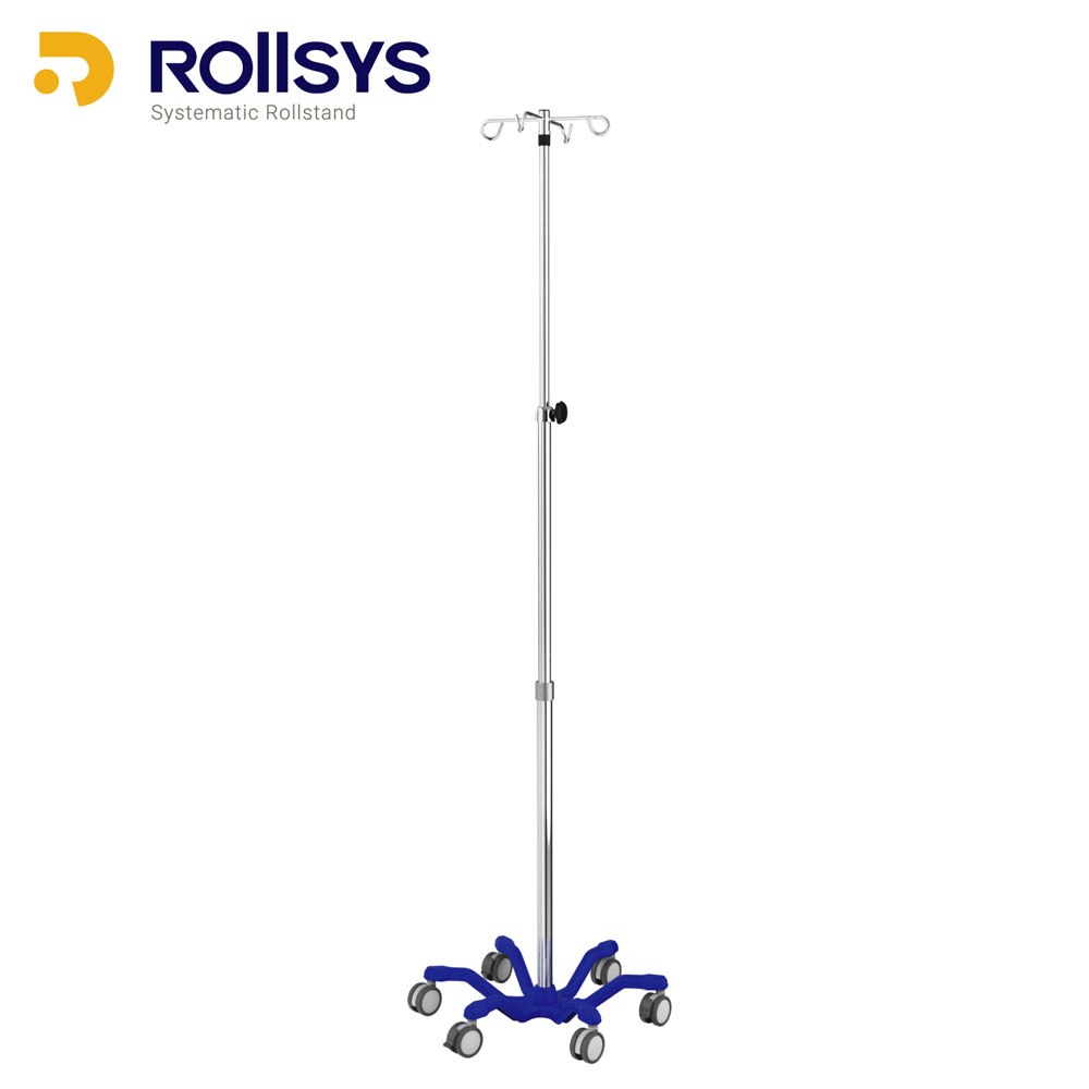 3-Section Heavy Duty Infusion Pump Stand (24.5” Cast Iron Base), IVS6 ...