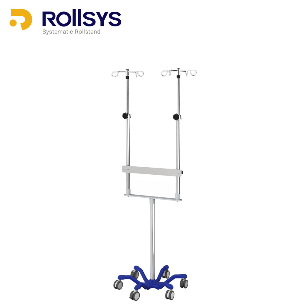 Dual Pole Heavy Duty Infusion Pump Stand (24.5 Cast Iron Base), IVS6 ...