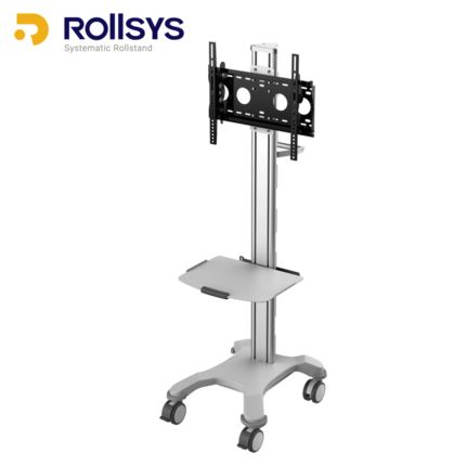 Heavy Duty Medical Monitor Cart with Shelf, EC-MS001